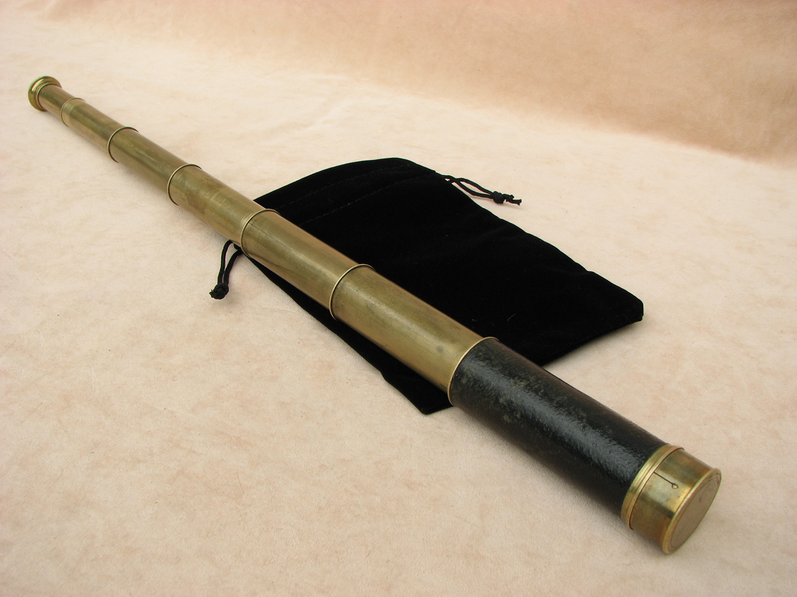 19th century 6 draw pocket telescope signed Lennie Edinburgh